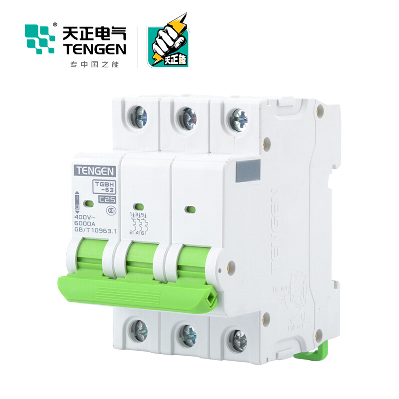 天正电气瑞彩系列TGBH-63 空气开关 6KA 3P C 63A 335013800056 微型断路器