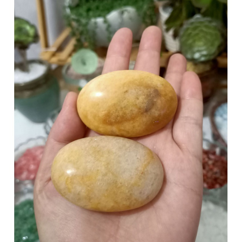 黄色鹅卵石4-5厘米3颗-T63 超特大号黑白黄色鹅卵石雨花石石头鱼缸石花盆装饰石头铺地石
