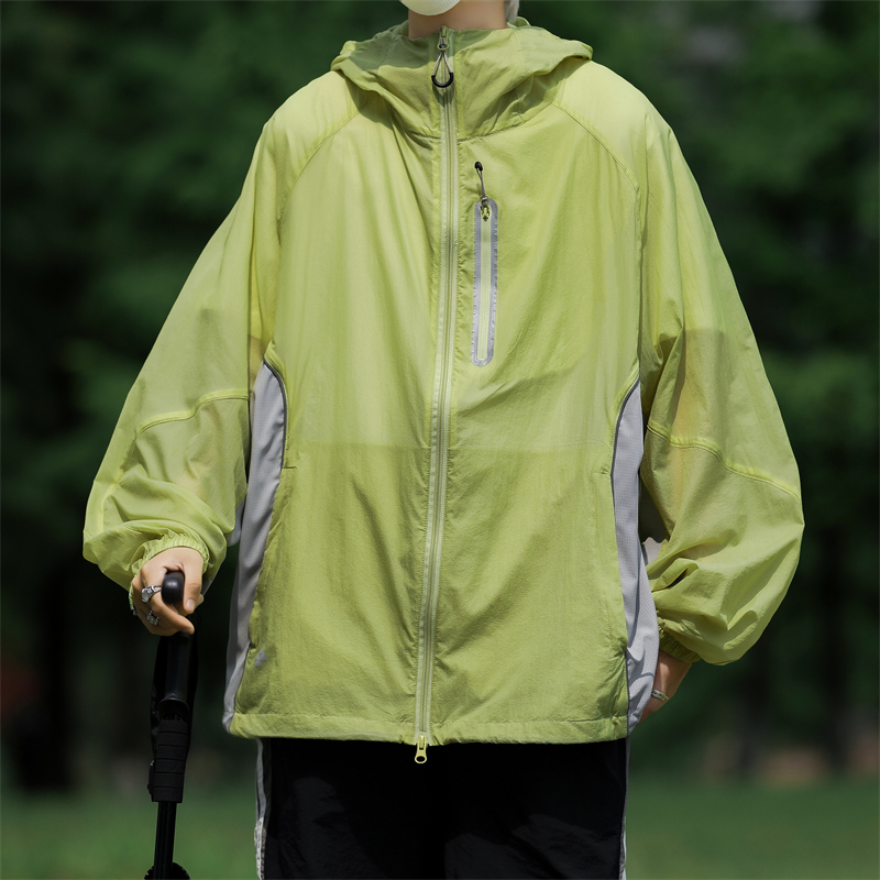 伊夫狼爪yifulangzhua紫色透气轻薄连帽外套男女情侣款夏2024新款户外