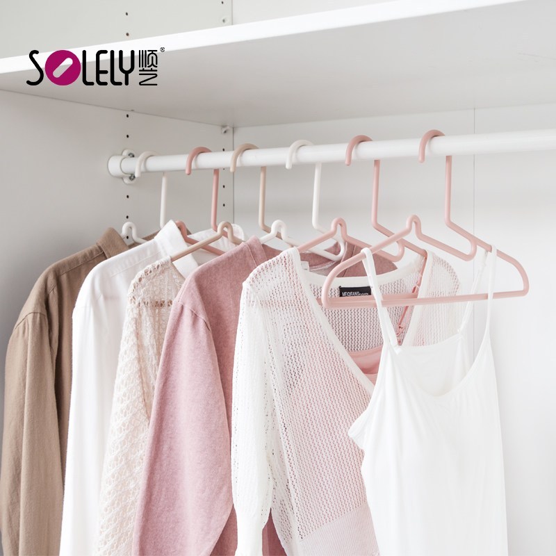 无痕塑料护领衣架 家用衣挂衣架子挂衣架防滑衣撑晾衣架批发