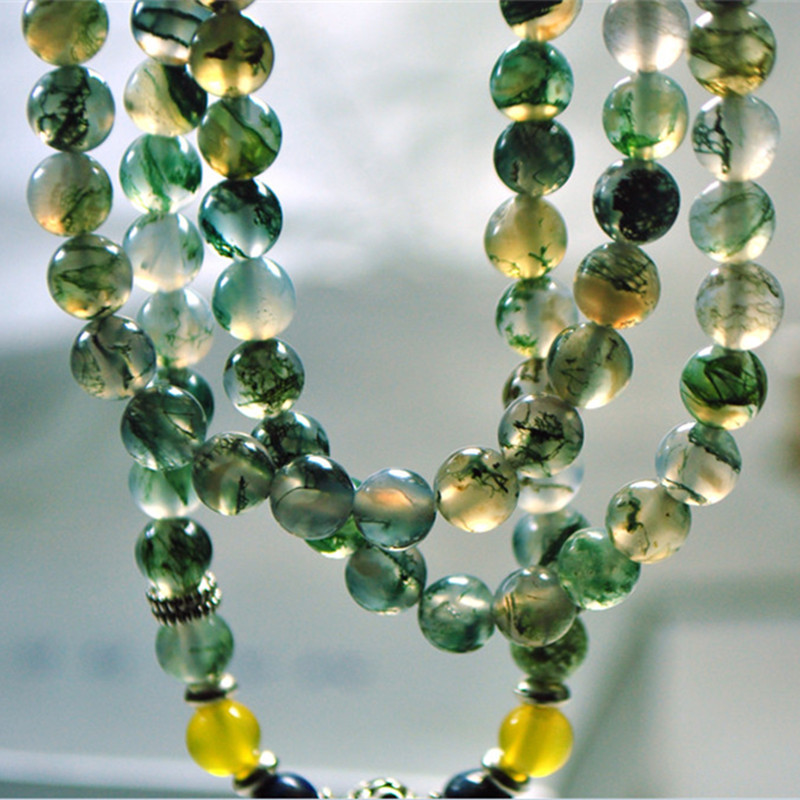 水玛瑙手链女款108手串多层手串手环配饰带证书送女朋友七夕情人节