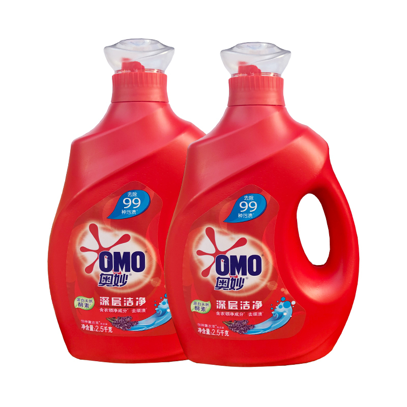 奥妙深层洁净洗衣液10斤薰衣留香整箱批家庭装25kgx1瓶共5斤