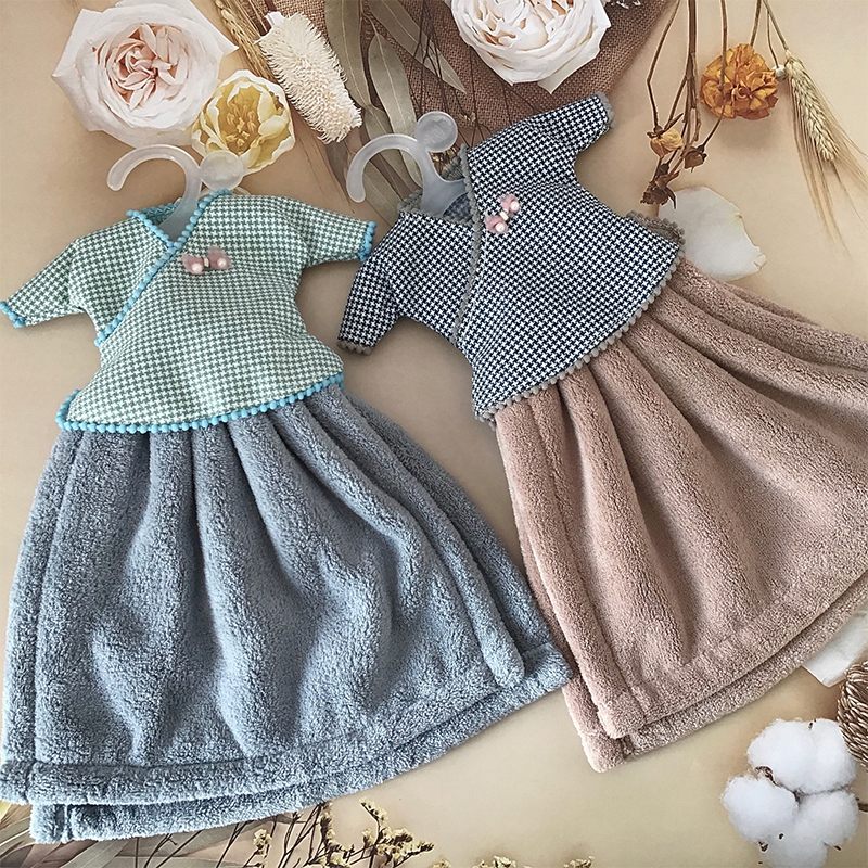 阿里郎 名媛公主裙擦手巾 2条装(颜色随机发)高清大图