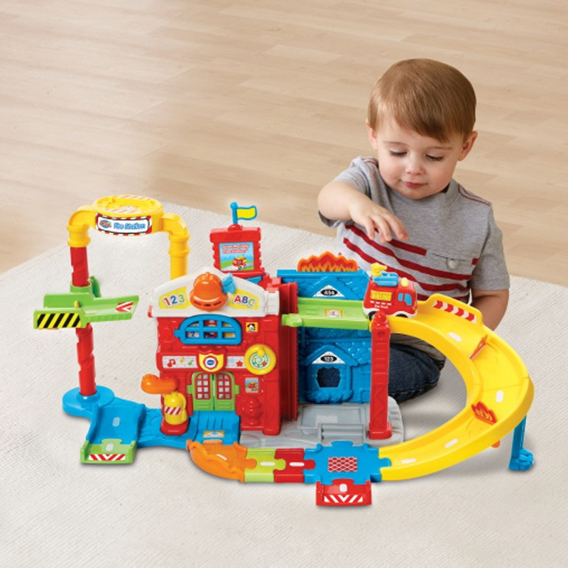 伟易达(Vtech)神奇轨道车声光拯救消防局 男孩玩具 模型小孩声光轨道新年礼物 80-503918