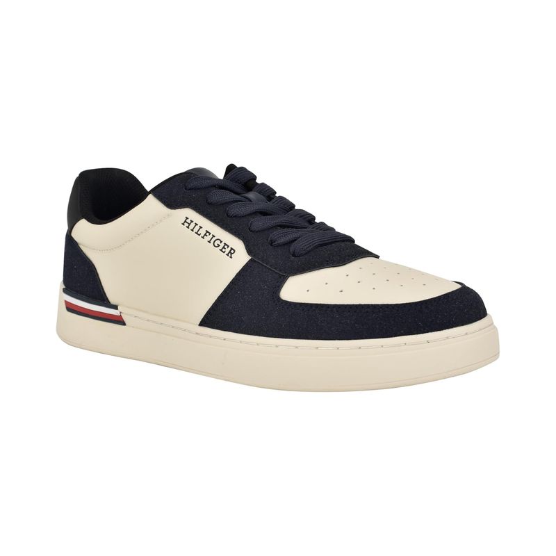 TOMMY HILFIGER环保材质休闲板鞋男鞋舒适透气圆头系带运动鞋户外高清大图