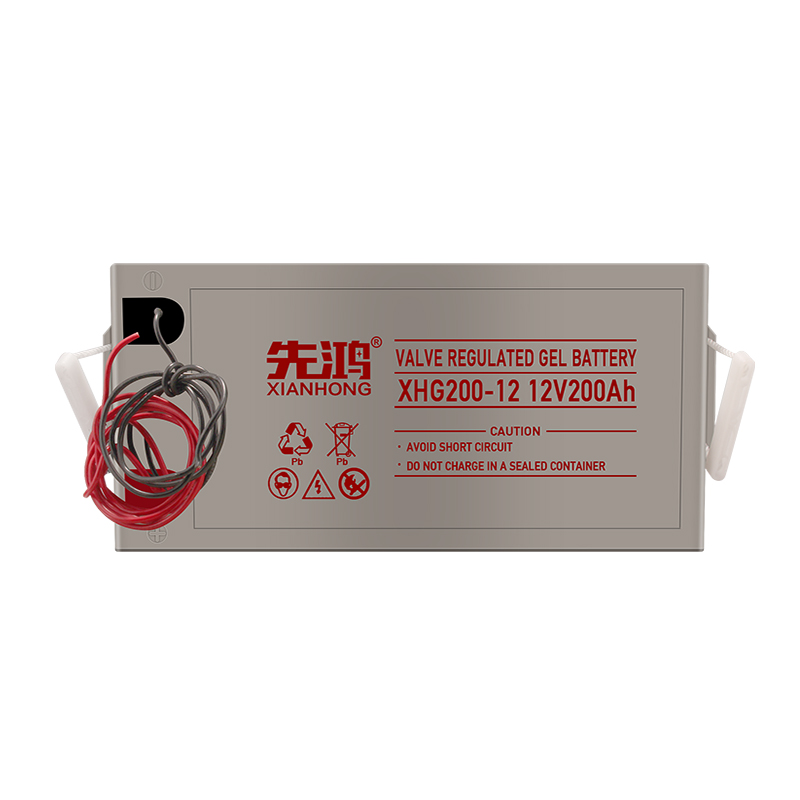 先鸿12V200AH太阳能铅酸胶体蓄电池光伏监控设备发电系统电瓶基站高清大图