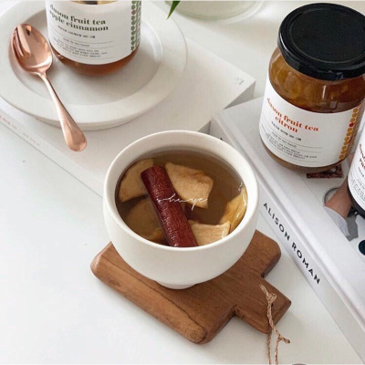 SHUYE WORKS 迷你砧板咖啡垫道具 凸形木杯垫 1个