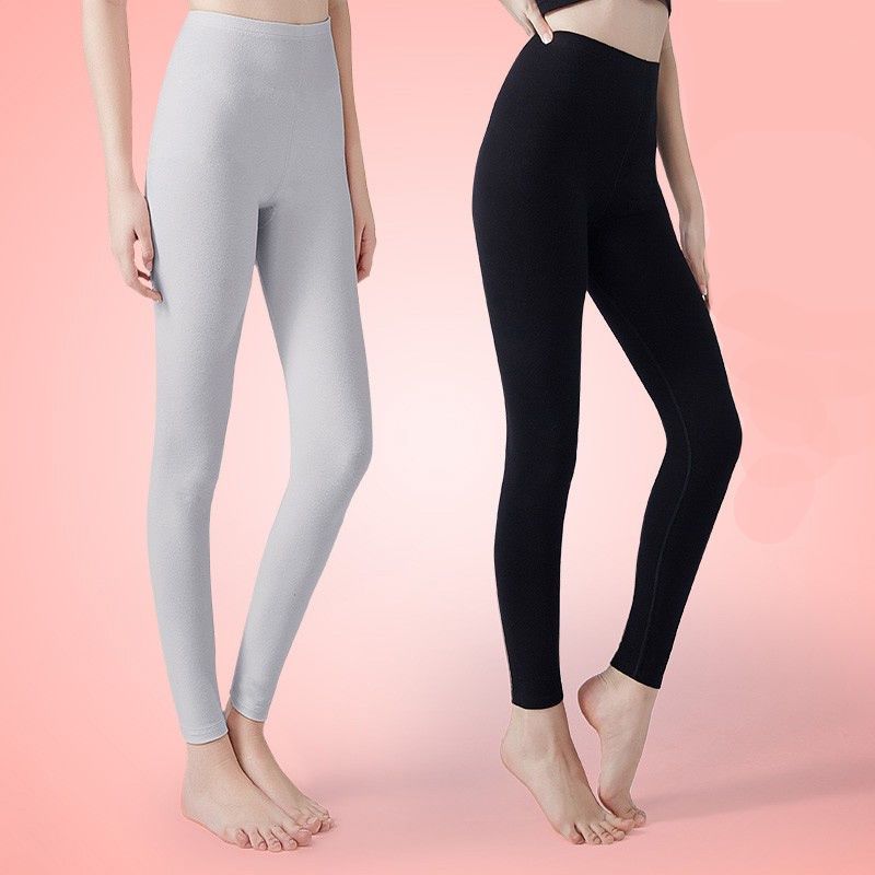 秋裤女单件薄款紧身莫代尔棉打底衬裤秋冬修身内穿保暖裤线裤大码