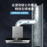 樱花油烟机PTC03家用自动清洗欧式顶吸式 21立方瞬吸挥手智控 520Pa超强静压 家用大吸力抽油烟机