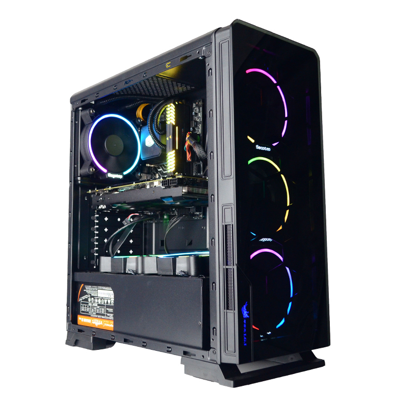 甲骨龙 I7 9700八核GTX1660 6G独显台式电脑主机DIY吃鸡游戏组装电脑办公设计主机游戏主机