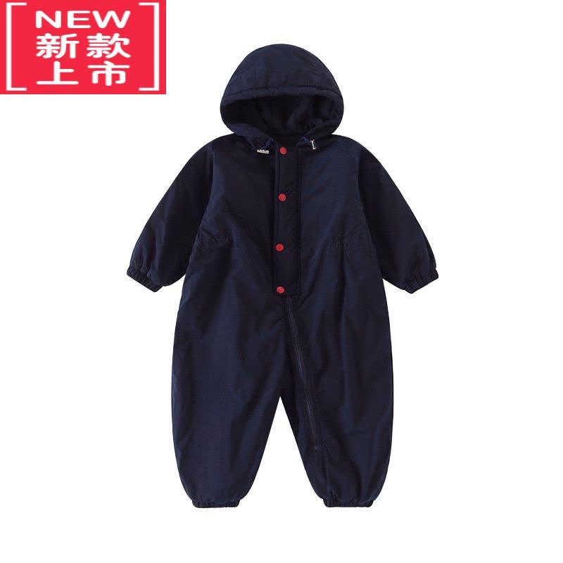 可莉允]冬儿童宝宝滑雪服加厚加绒保暖男童女童婴儿连体服棉服棉袄图片