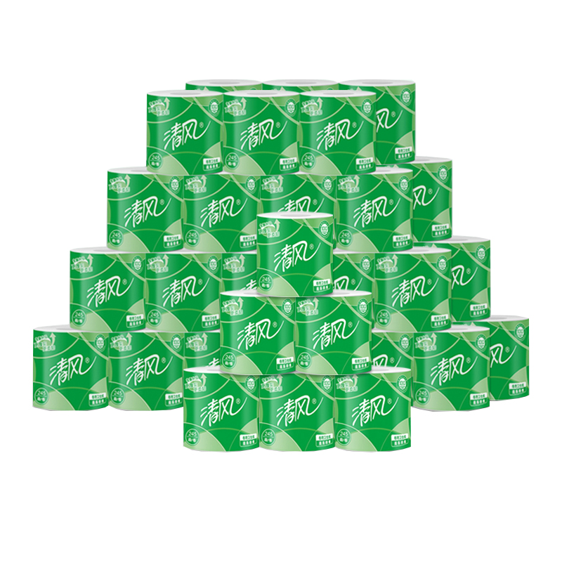 清风 商用245段有芯卷筒纸10卷/提*2提(B22AA3S-2T)ZC -