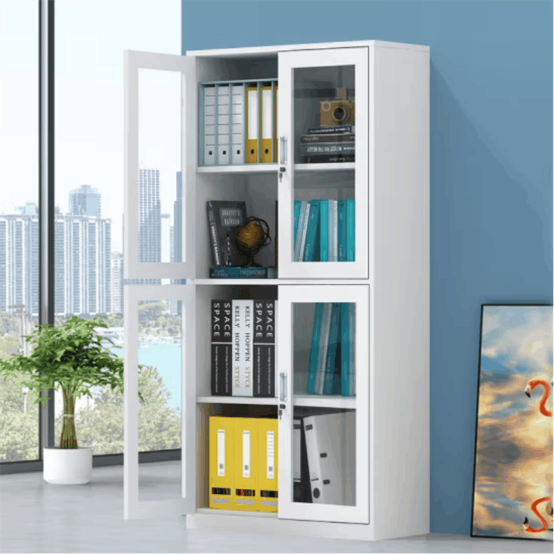 沃盛 办公文件柜 铁皮柜资料柜储物柜上下玻璃器械柜加厚款1850*850*390图片