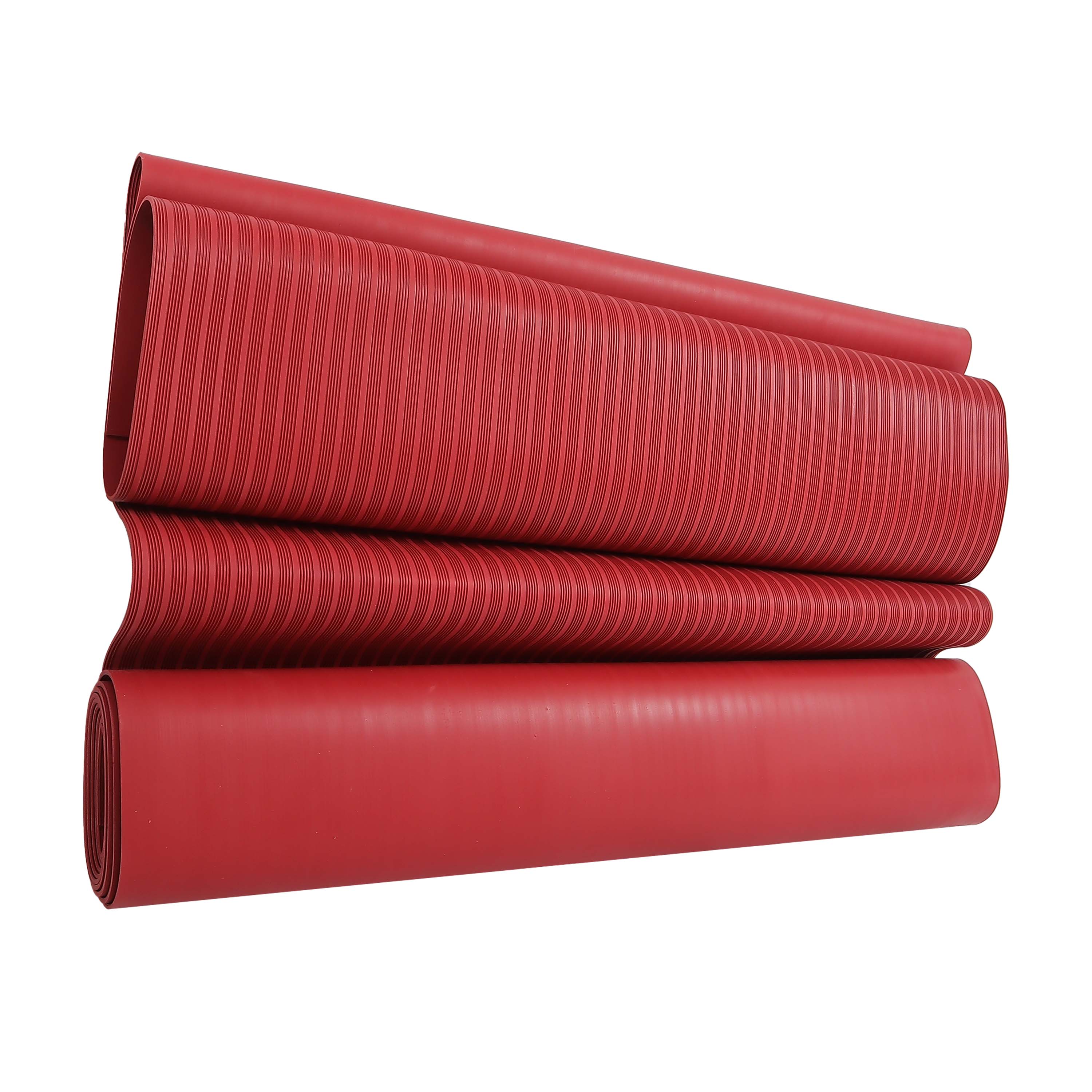 典虎 绝缘橡胶板 红色条纹 6kv 5米*1米*3mm 卷高清大图