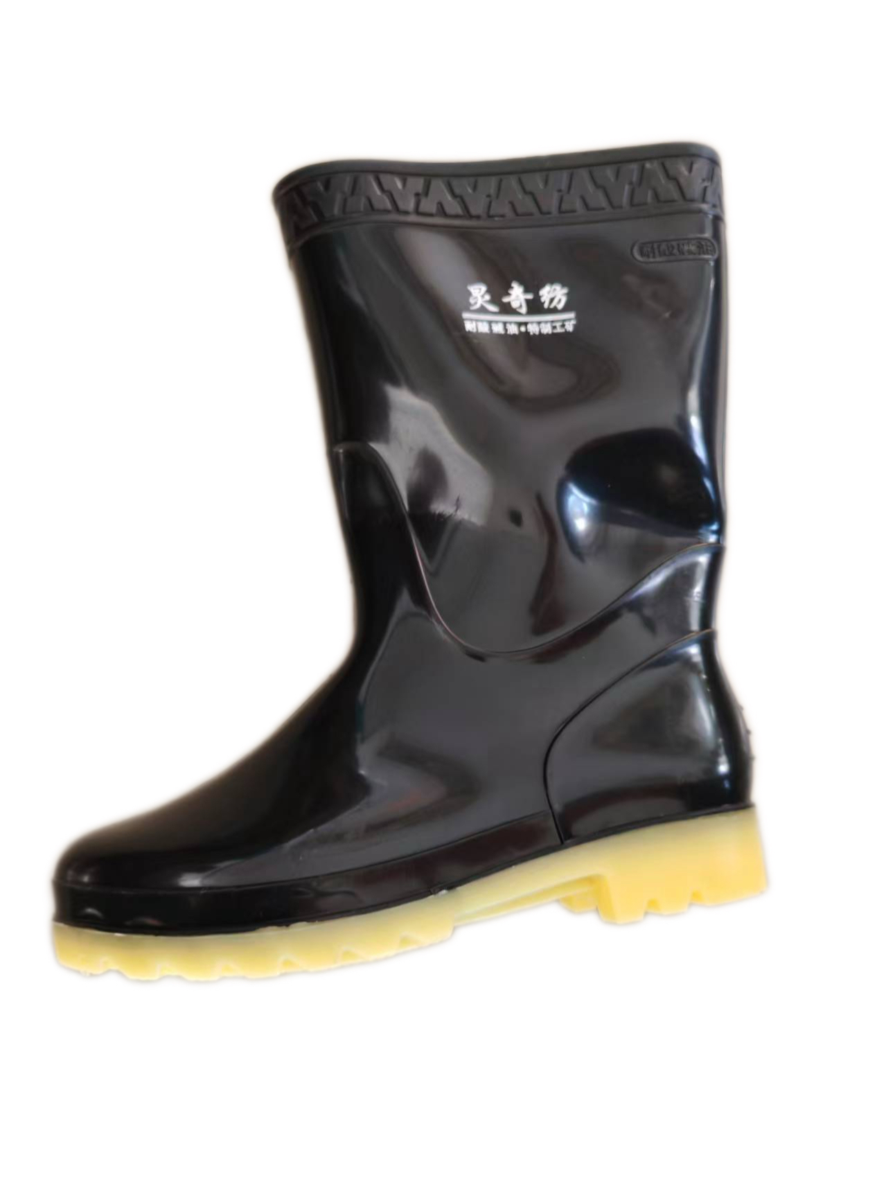 炅奇纺 防水耐油耐酸碱高筒雨靴 高筒橡胶 双高清大图