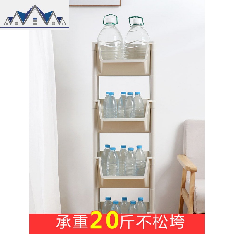 多层厨房置物架可移动落地式蔬菜架菜篮子玩具收纳架储物筐小推车 三维工匠高清大图