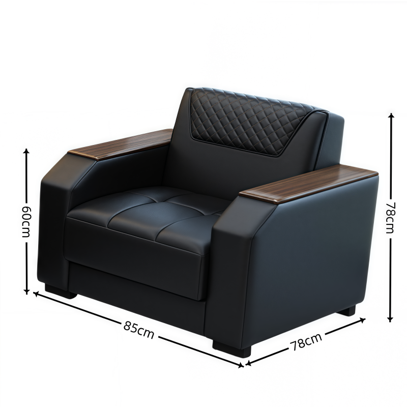 豫龙都办公沙发单人位张高清大图