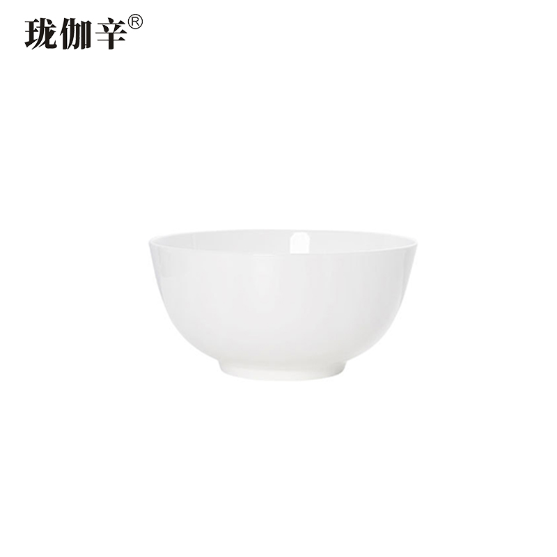 珑伽辛 纯白骨瓷小碗 小汤碗 4英寸/个