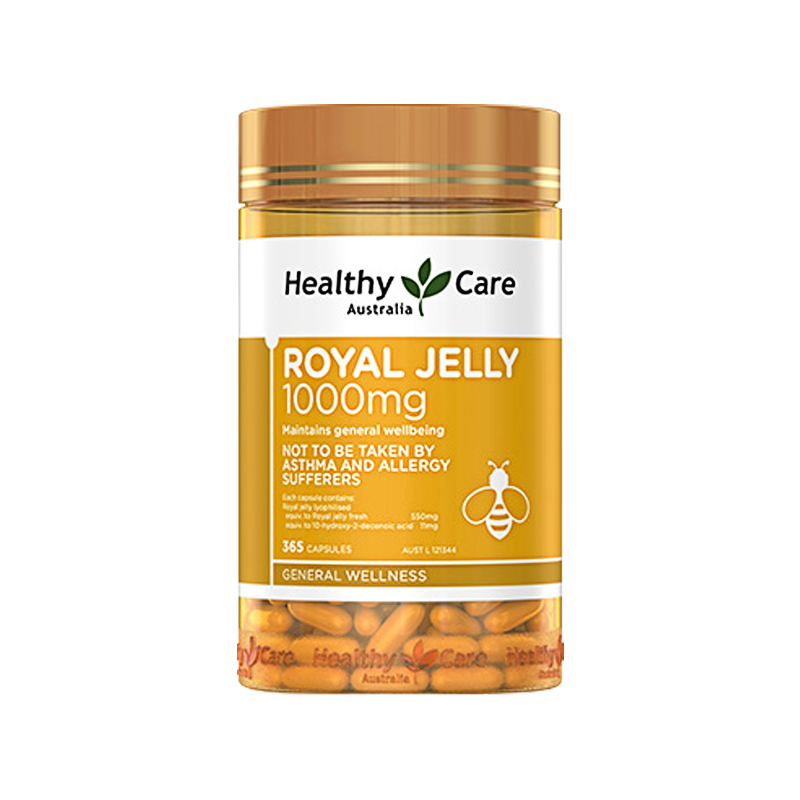 Healthy Care 蜂皇浆 Royal Jelly 蜂王浆胶囊 1000mg 365粒 澳洲进口