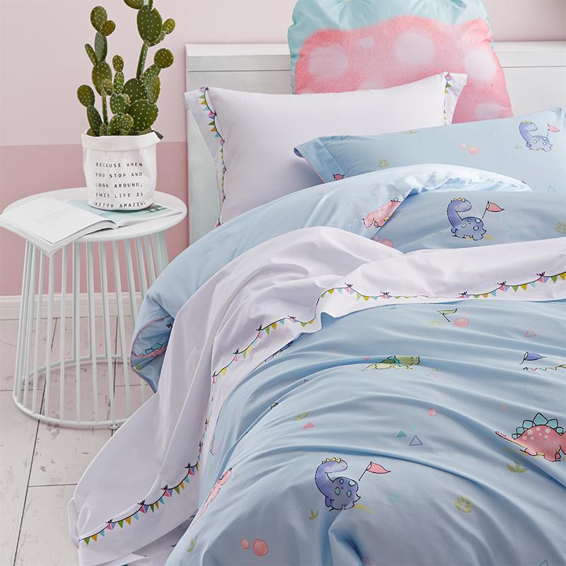 家柏饰(CORATED)家纺全棉全棉儿童恐龙四件套单人床三件套床上用品