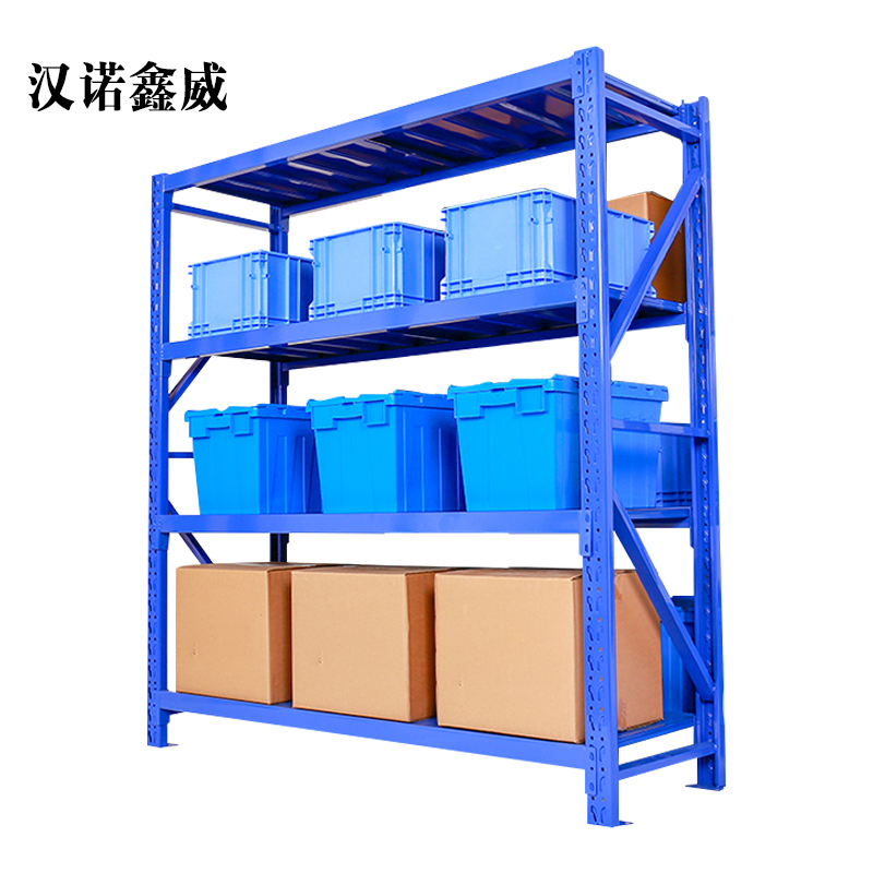 汉诺鑫威仓库仓储货架四层金属五金货架家用中型重型置物架展示架子180KG