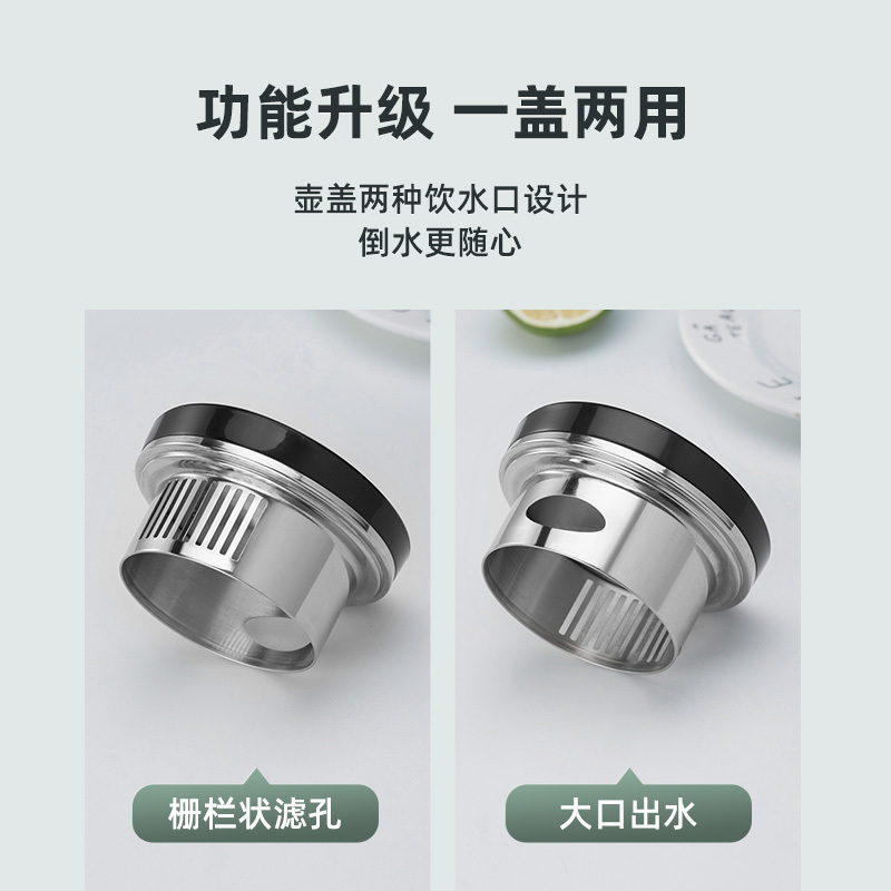 冷水壶玻璃耐热高温防爆水瓶烘焙精灵家用大容量凉白开水杯茶壶凉水壶 蓝色2000ml