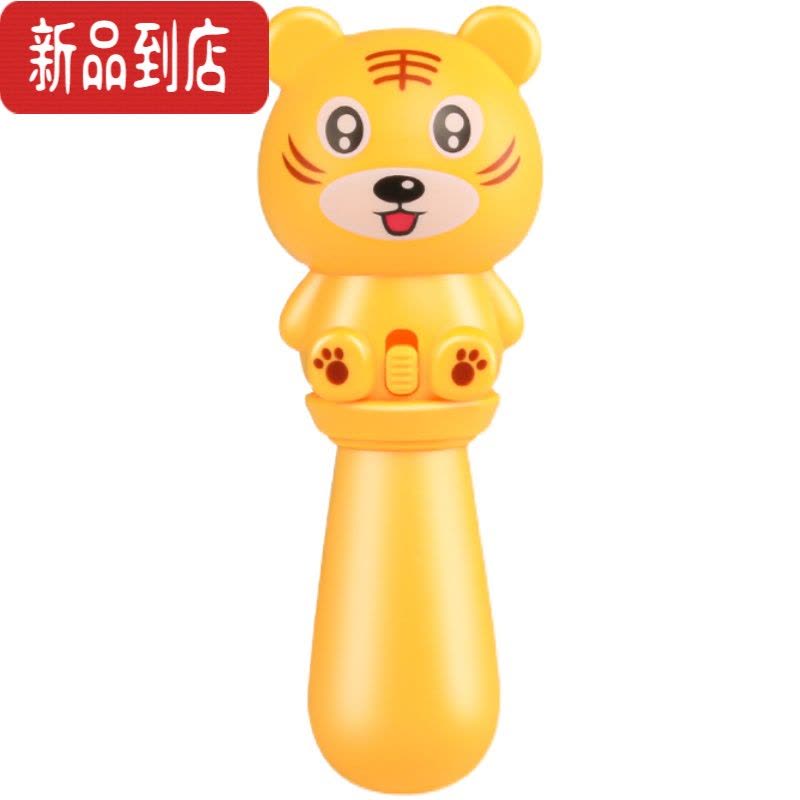 真智力儿童手电筒发光玩具益智早教趣味故事机宝宝高清星空投影灯 淘气熊+96个投影图案(12个 投影片+电池)图片