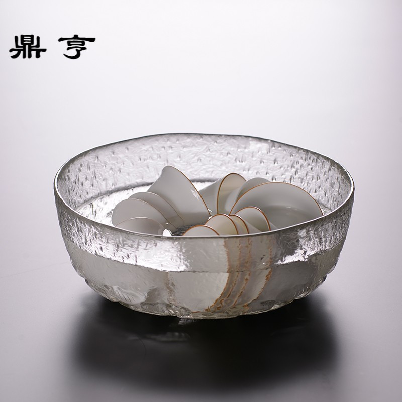 鼎亨一禅 日式纯手工锤纹莲花茶洗水盂水洗功夫茶具茶道配件果盘