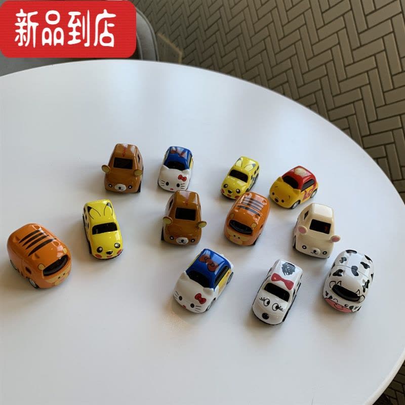真智力Q版迷你儿童卡通动物玩具车模型回力 !儿童卡通小汽车玩具图片