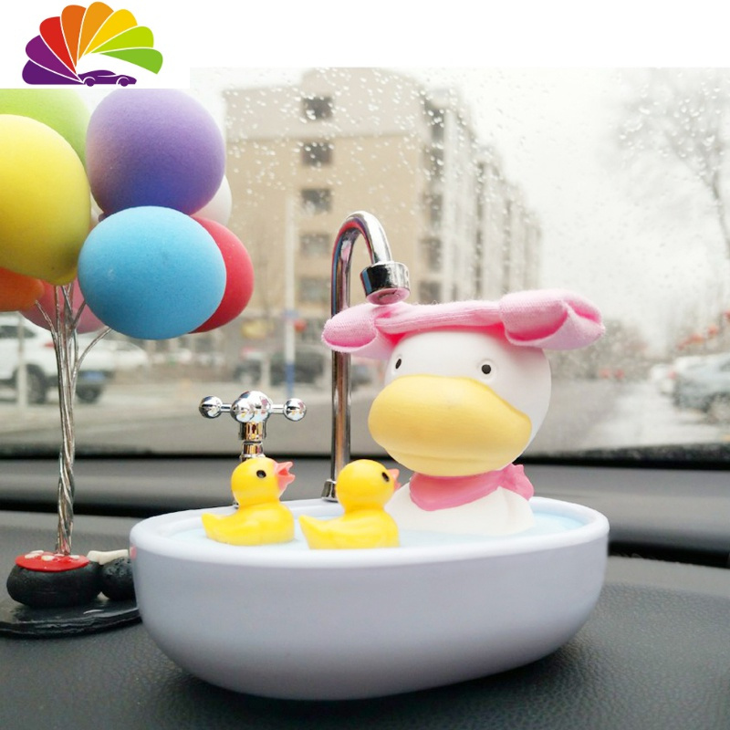 舒适主义车载香水香薰网红鸭汽车摆件女车饰扩香石膏