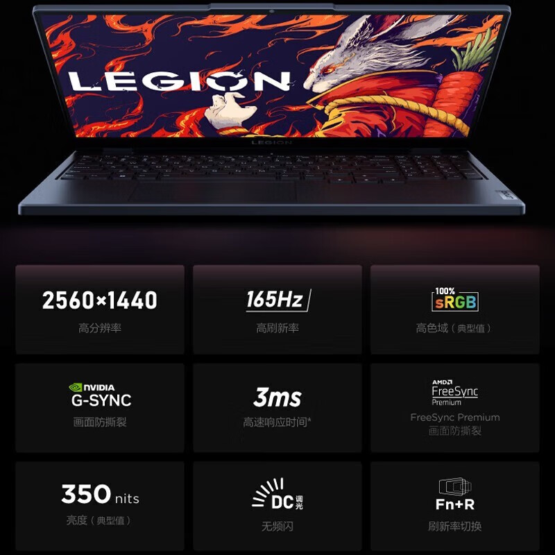 联想(Lenovo)拯救者R7000 RTX4060 2023新品游戏笔记本电脑 15.6英寸 2.5k高刷设计电竞本[R7-7735H 16G 512G 4060-8G]