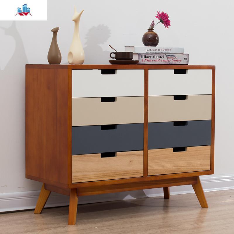 北欧风八斗柜实木抽屉柜客厅八斗橱简约现代卧室收纳柜子储物柜子泰