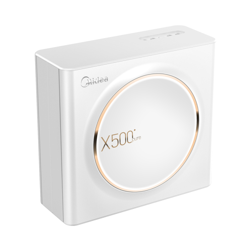 美的(Midea)净水器X500家用厨房直饮净水机无桶500G大流量RO反渗透2:1废水纯水机