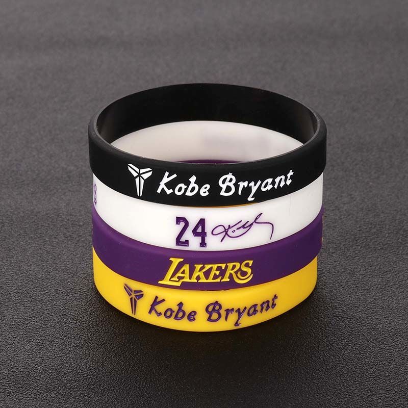 篮球运动手环科比手环黑曼巴蛇签名手环硅胶荧光夜光签名男n4