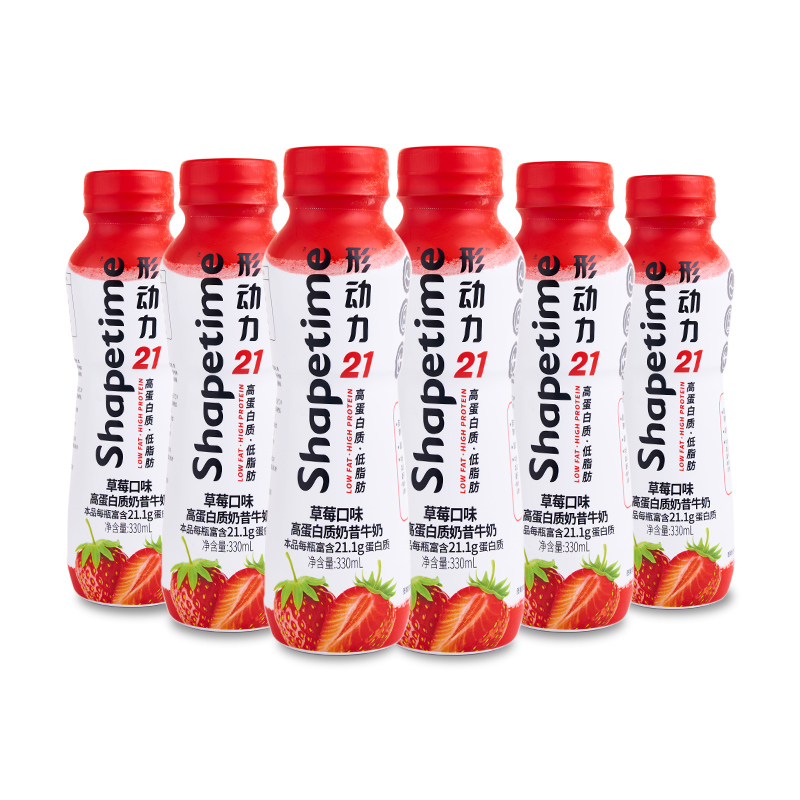 形动力草莓味奶昔牛奶330ml*6