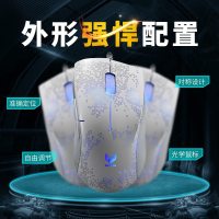 雷柏(Rapoo)V200 有线笔记本台式电脑专业电竞游戏 吃鸡鼠标 网吧网咖鼠标 白色