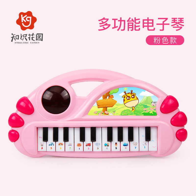 儿童电子琴宝宝早教音乐玩具小孩女孩婴幼儿小钢琴0-1-3-6岁2 粉色