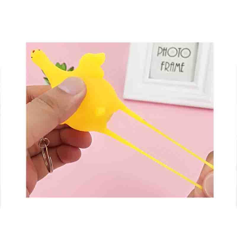 KID’S HOME TOYS 23393创意恶搞玩具钥匙扣发泄鸡下蛋鸡整蛊搞笑挤压儿童礼物