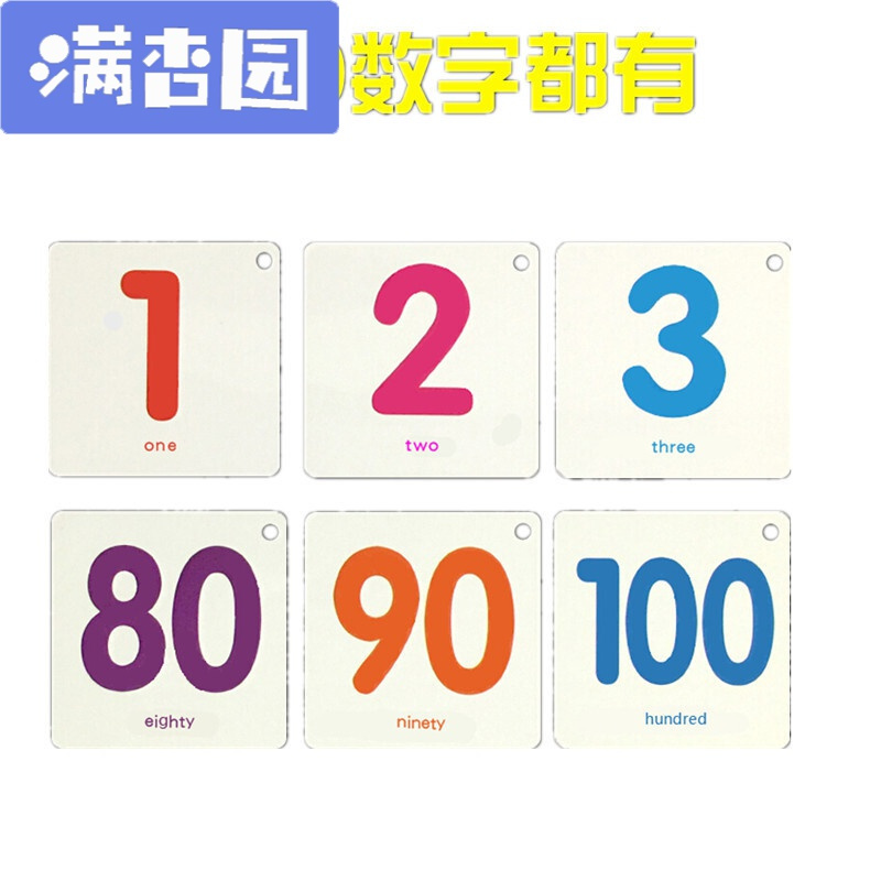 舒弗(LACHOUFFE)宝宝数字卡片1-100早教幼儿园0-3-6岁识数大卡数字玩具幼儿童认数 105张数字卡