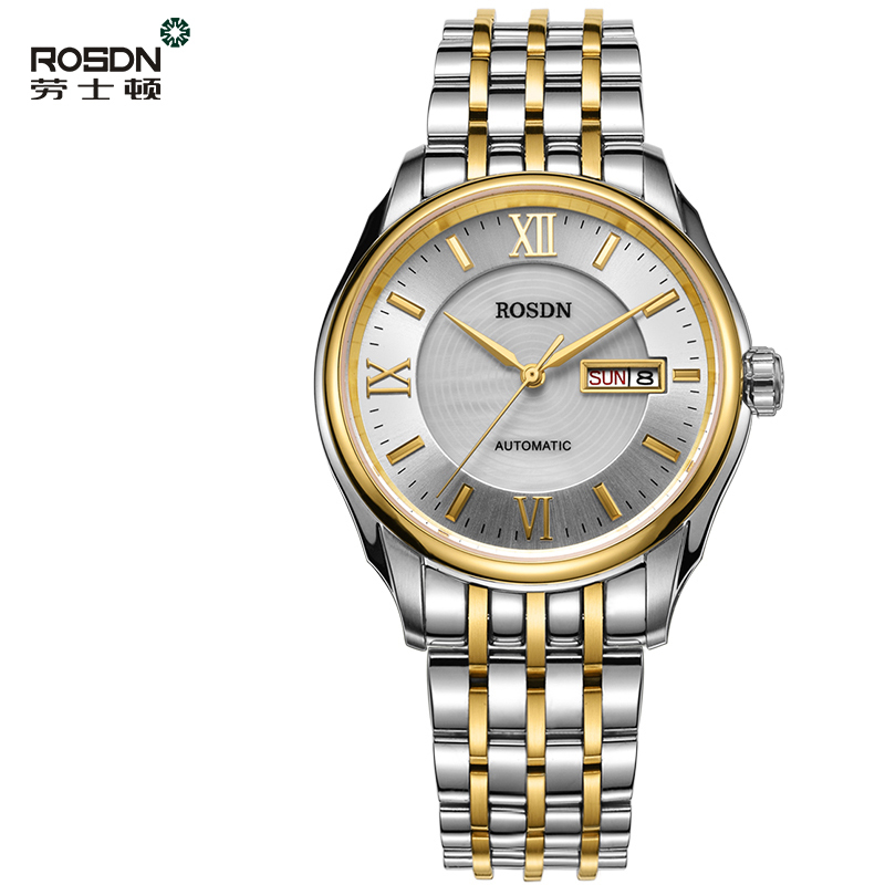 劳士顿rosdn祥瑞系列手表男士机械表全自动男表时尚防水钢带国表品牌