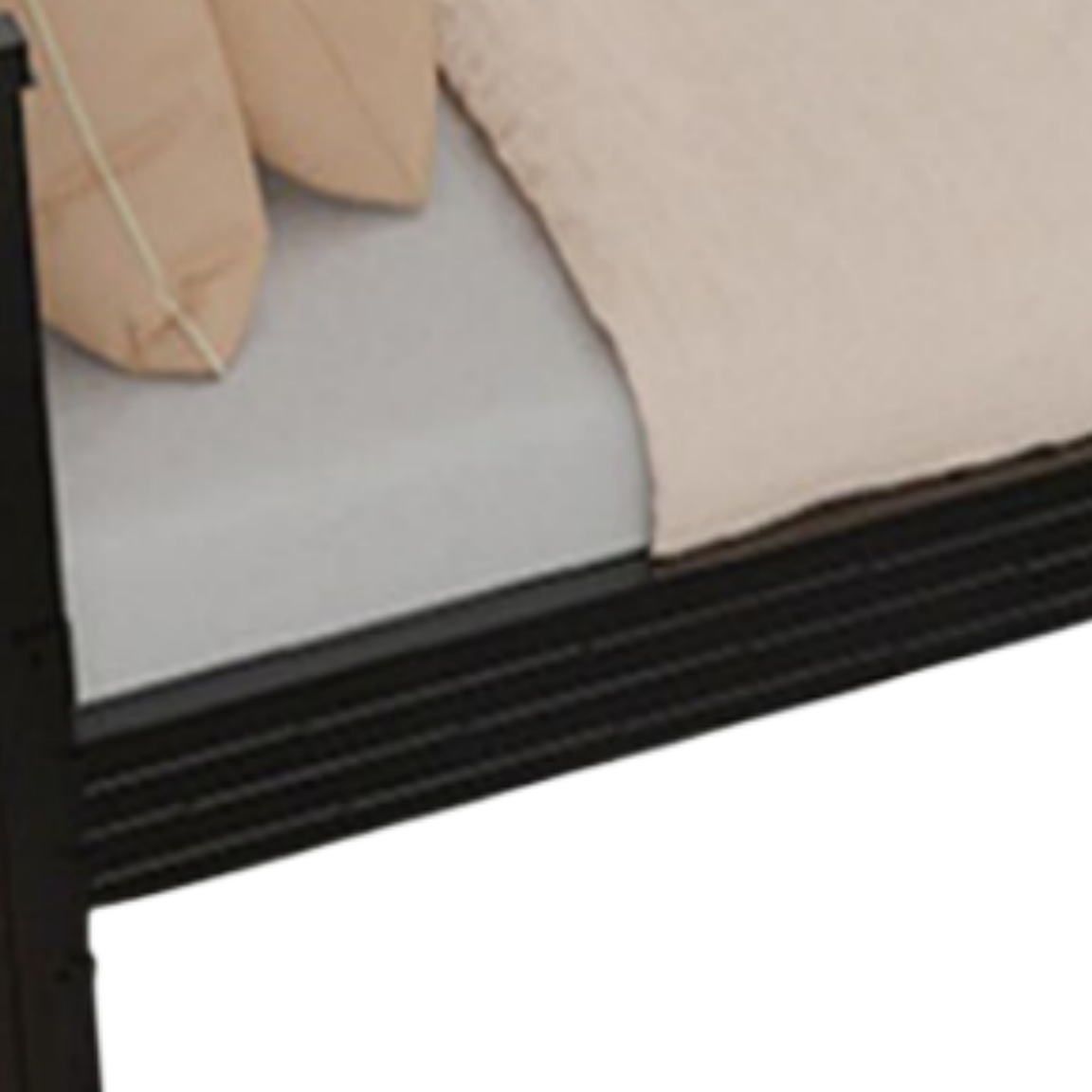 亿洛莱单人床2000*900*750mm床加床板床垫张高清大图