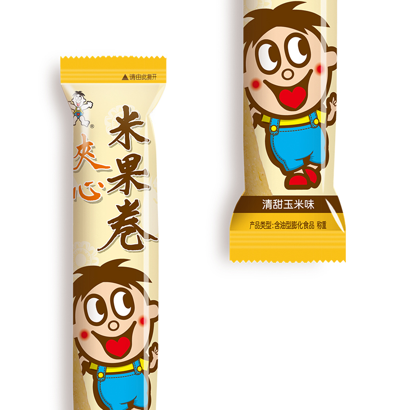 旺旺 夹心米果卷 膨化米果办公室零食小吃180g 玉米味
