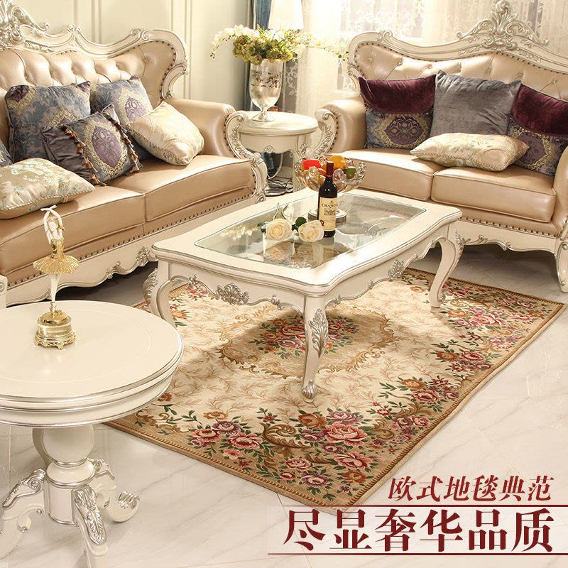 美帮汇欧式地毯客厅简约现代沙发地毯茶几毯卧室床边地毯家用满铺可机洗图片