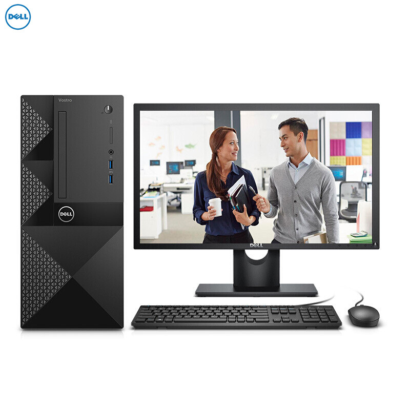 戴尔(DELL)成就3669商用台式电脑 19.5英寸屏(I3-7100 4GB 1T+128G固 刻录 2G独显)