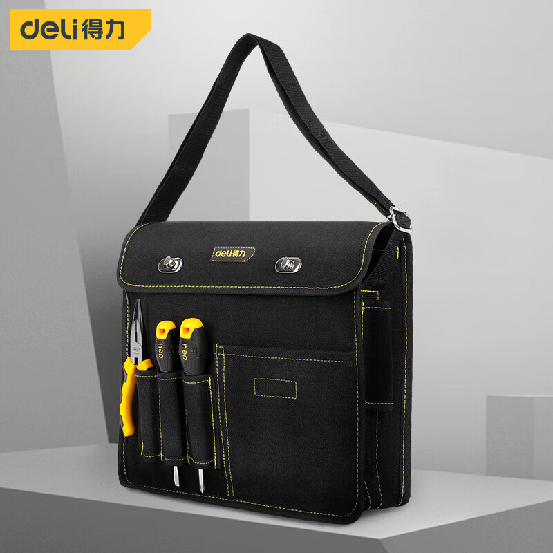 得力(deli)DL-P6帆布工具包32*11*31cm(黑)3只起订