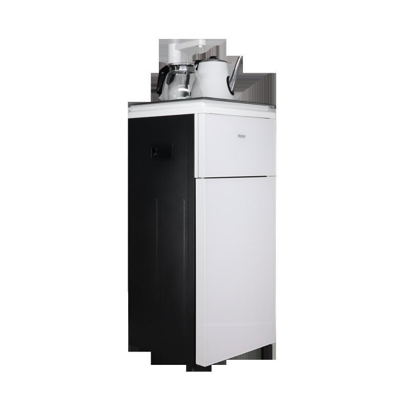 海尔Haier 柜式温热型饮水机全自动家用茶饮机 YR1682-CB(升级白)下置水桶自动上水智能触控水开即停恒温保温