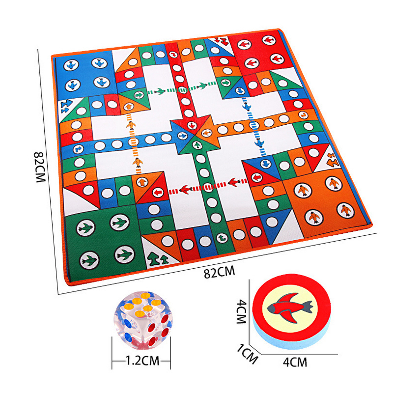 [立体小飞机]儿童益智飞行棋玩具大富翁双面地毯地垫亲子游戏棋 飞行棋地毯82*82cm