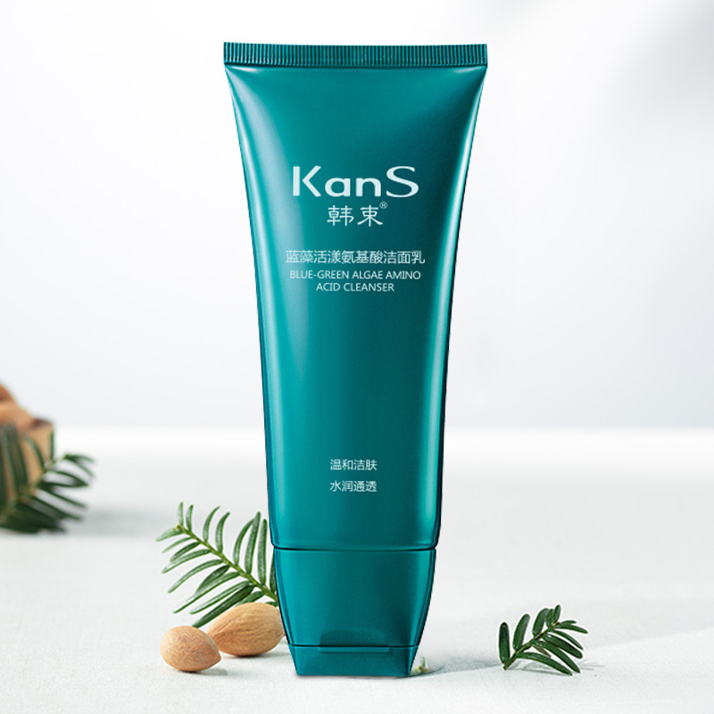 韩束(Kans) 蓝藻活漾氨基酸洁面乳80ml 温和洁净 水润美肌高清大图