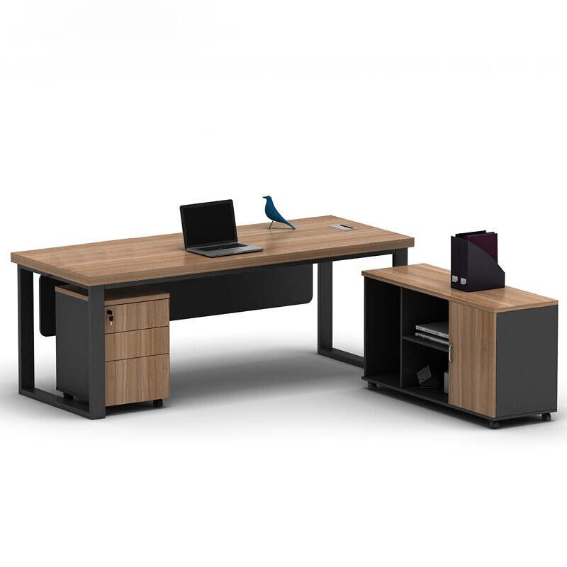 域赢老板桌办公桌现代简约主管桌板式时尚大班台经理桌1800*800*750高清大图