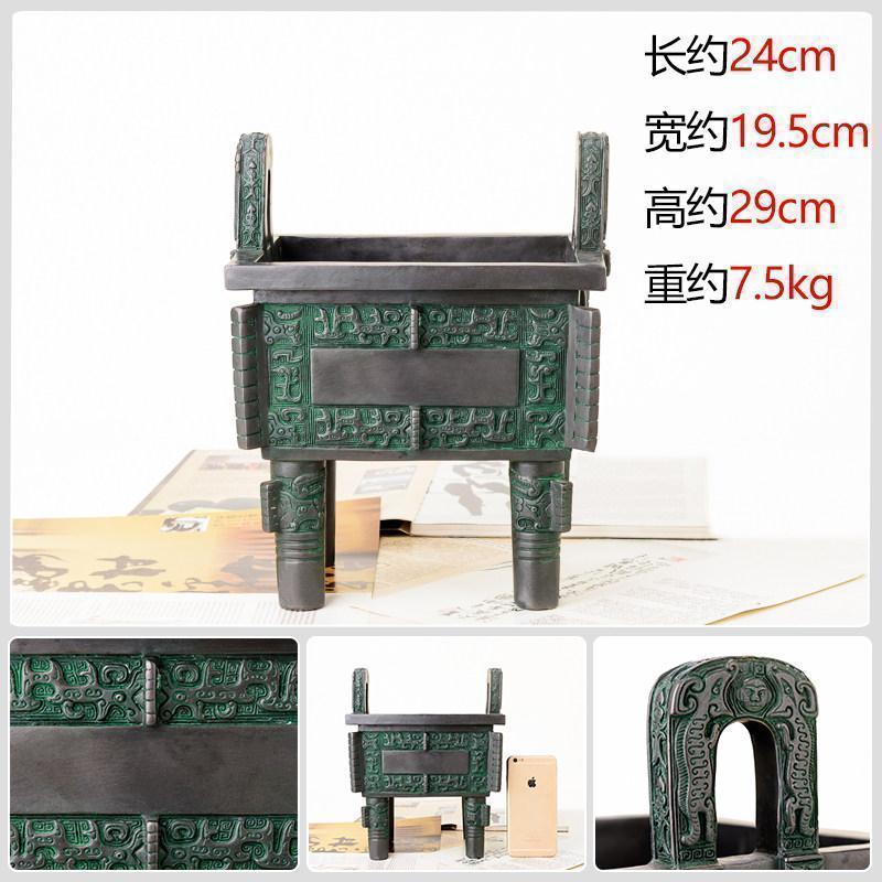 家柏饰(CORATED)铜鼎摆件铜 司母戊鼎仿古大青铜鼎家居乔迁开业礼品高清大图